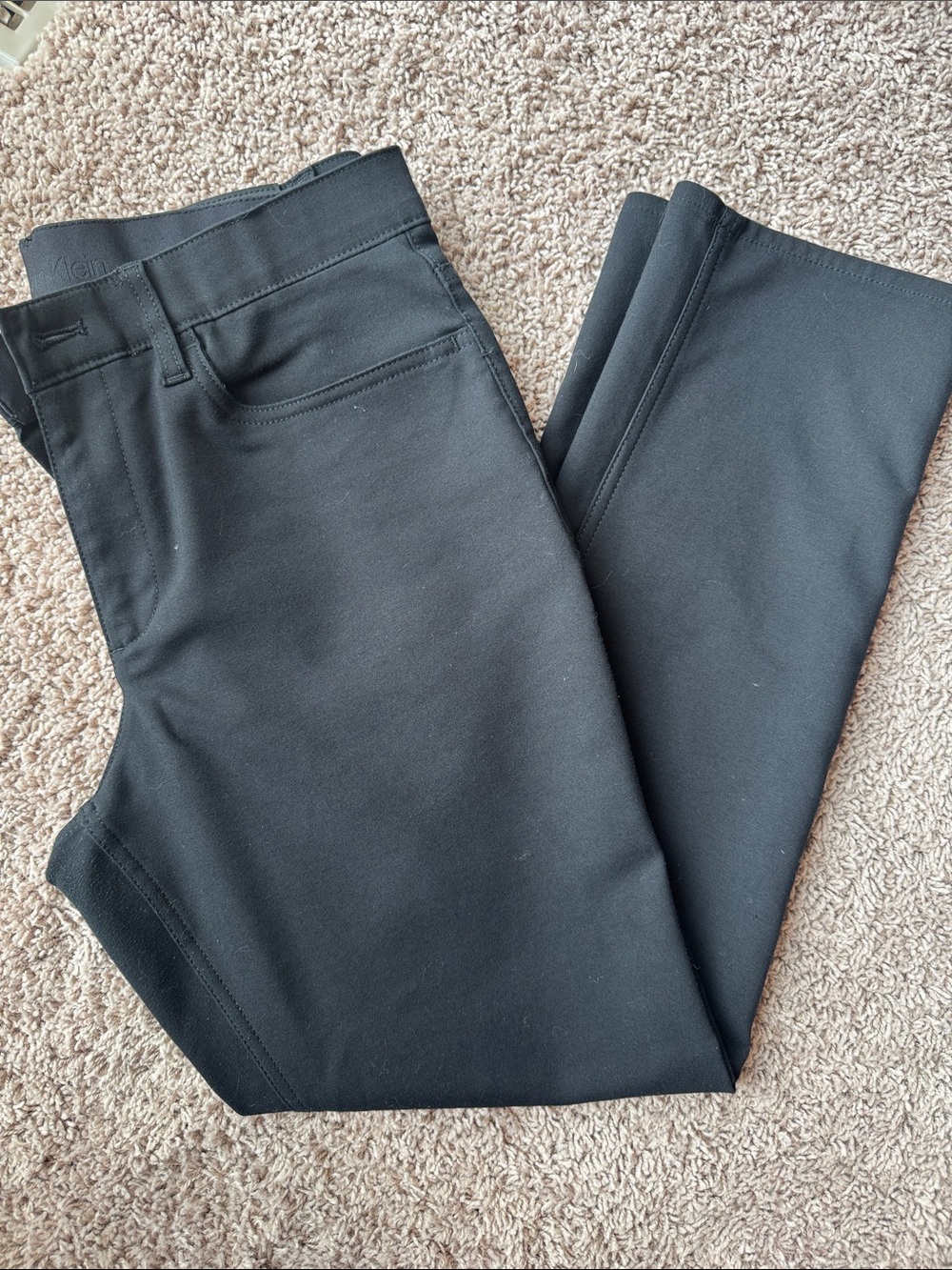 Calvin Klein Black Stretch Chino Pants